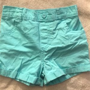 100% cotton teal shorts
